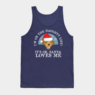 Funny Naughty Dog Puppy Lovers Christmas Shirt Gift Tank Top